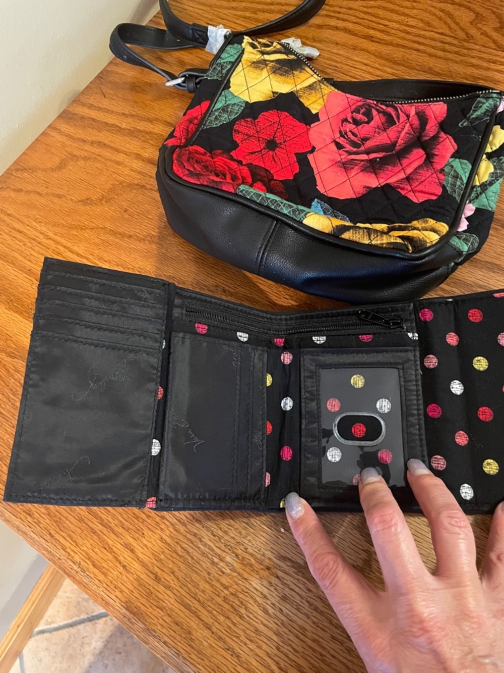 Vera Bradley Quilted Floral Crossbody Bag and Wallet Set - Picture 9 of 13